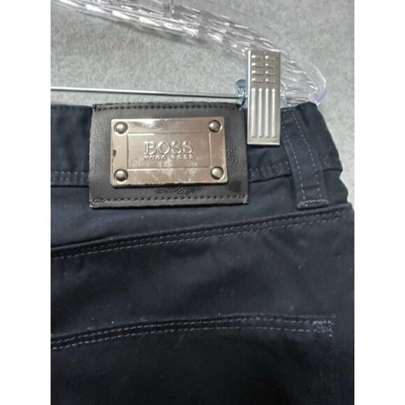 Hugo Boss Men's Navy Casual cotton Pants Silver  36 x 32 - Picture 4 of 8